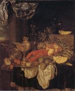 BEYEREN, Abraham van Still Life with Lobster oil on canvas